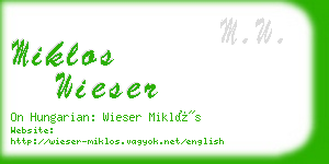 miklos wieser business card
